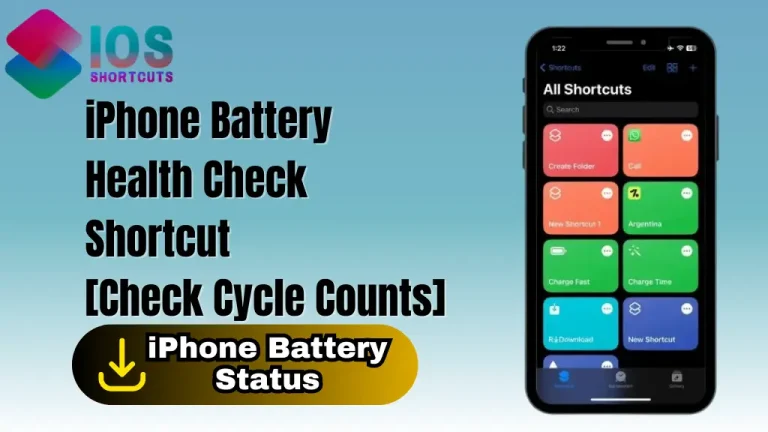 iPhone Battery Health Check Shortcut – [Check Cycle Counts]
