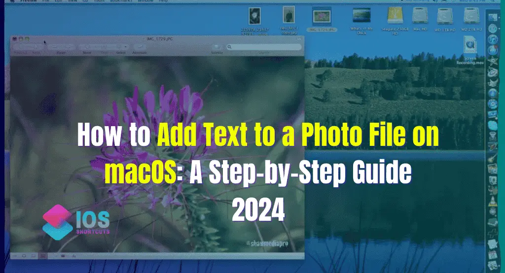 add text to a photo file macos