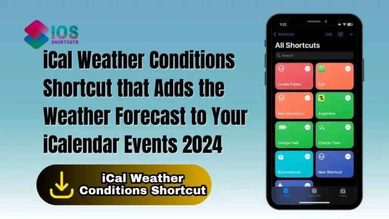 iCal Weather Conditions Shortcut